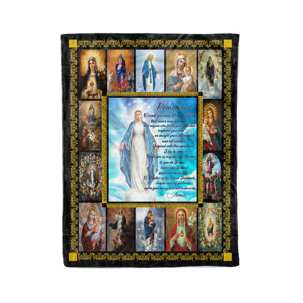 Virgin Mary Mother Fleece Blanket