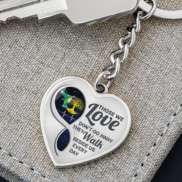 Hummingbird Those We Love Memorial Heart Keychain HNLVBC0015