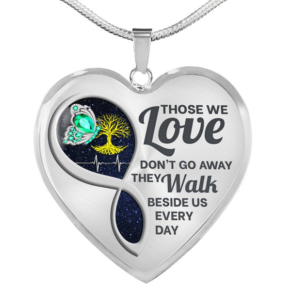 Turquoise Butterfly Those We Love Memorial Heart Pendant Necklace HNLVBC0015