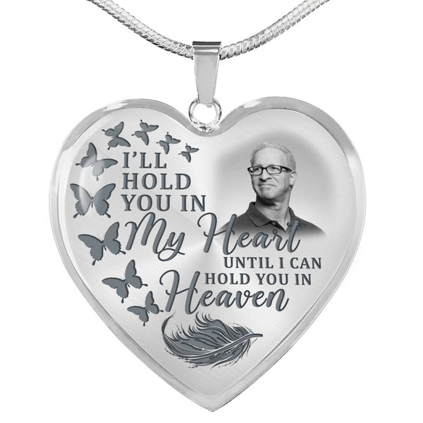 Butterfly I Will Hold You Memorial Heart Pendant Necklace HNLVBC0011