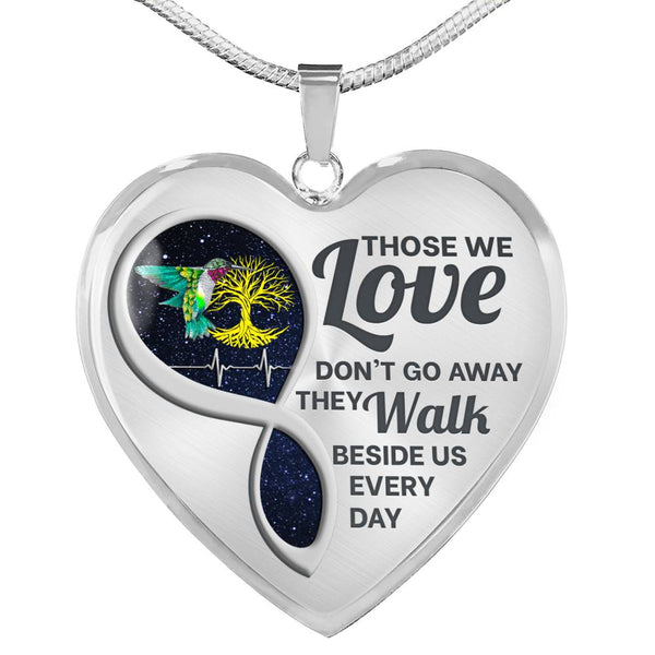 Hummingbird Those We Love Memorial Heart Pendant Necklace HNLVBC0015