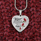 To My Beautiful Daughter Heart Necklace Birthday Gift, Christmas Gift From Mommy