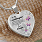 To My Granddaughter Heart Necklace Christmas Gift, Birthday Gift From Grandpa