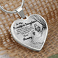 To My Beautiful Daughter Heart Necklace Birthday Gift, Christmas Gift From Mommy