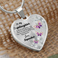 To My Stepdaughter Heart Necklace Christmas Gift, Birthday Gift From Stepmother