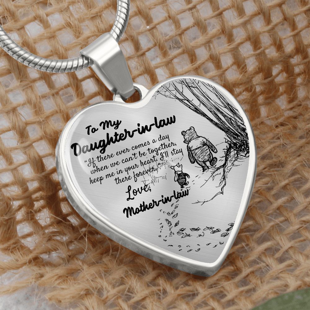 To My Beautiful Daughter-in-law Heart Necklace Birthday Gift, Christmas Gift From Mother-in-law