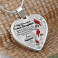 To My Beautiful Bonus Daughter Heart Necklace Birthday Gift, Christmas Gift From Stepfather