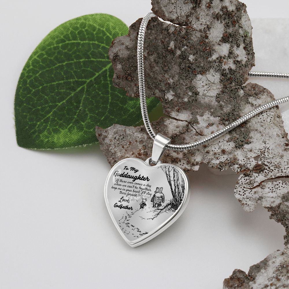 To My Beautiful Goddaughter Heart Necklace Birthday Gift, Christmas Gift From Godfather