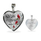 To My Beautiful Stepdaughter Heart Necklace Birthday Gift, Christmas Gift From Stepfather