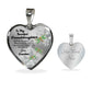 To My Granddaughter Heart Necklace Birthday Gift, Christmas Gift From Grandma