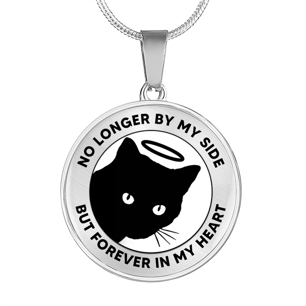 No Longer By My Side Black Cat Angel CNLVBC0017 Memorial Necklace