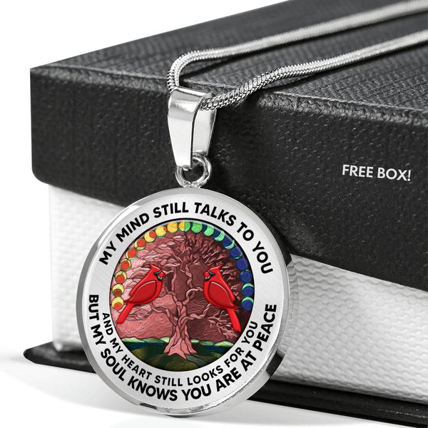 AG2208061 My Mind Still Talks To You Red Cardinals Tree Of Life Luxury Necklace with Back Engraving