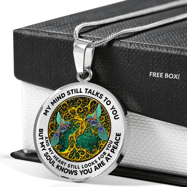 AG2208081 My Mind Still Talks To You Hummingbirds Gold Tree Of Life Luxury Necklace with Back Engraving