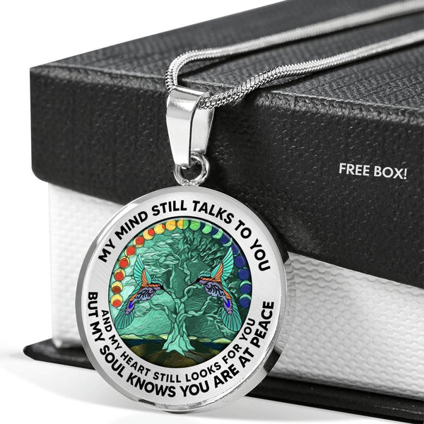 AG2208074 My Mind Still Talks To You Hummingbirds Tree Of Life Luxury Necklace with Back Engraving
