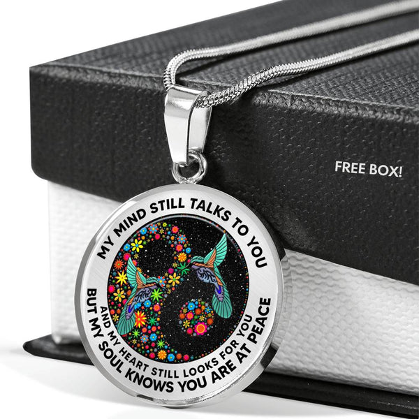 AG2408068 My Mind Still Talks To You Hummingbirds Yin Yang Flower Luxury Necklace with Back Engraving
