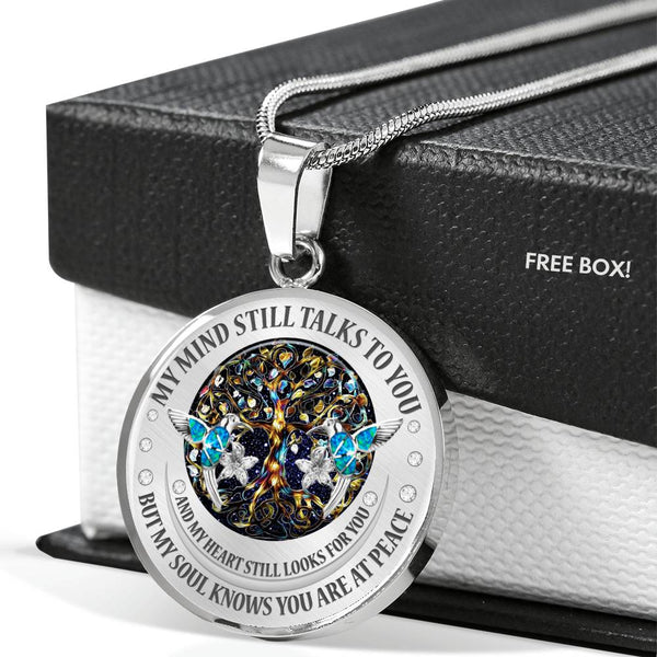 My Mind Still Talks To You Hummingbirds Titan Tree Of Life SP1909073 Luxury Necklace with Back Engraving