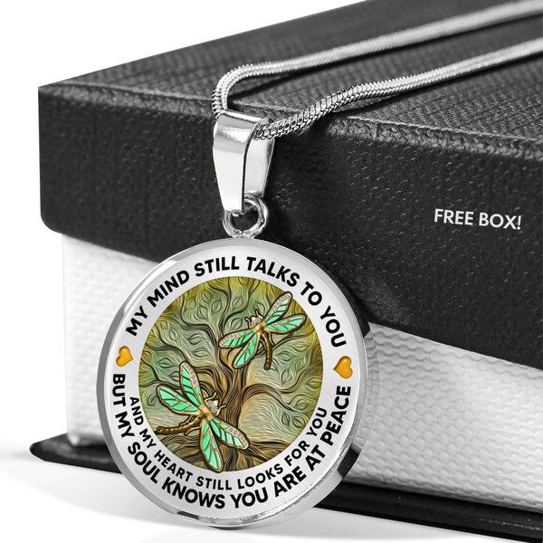 AG1308055 My Mind Still Talks To You Dragonflies Tree Of Life  Luxury Necklace with Back Engraving