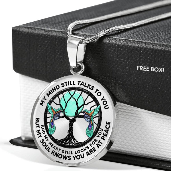 AG0608141 My Mind Still Talks To You Hummingbirds Black Moon Tree Of Life Luxury Necklace with Back Engraving
