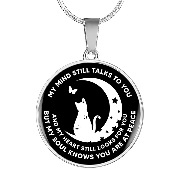 My Mind Still Talks To You Black Cat CNLVBC0008 Memorial Necklace