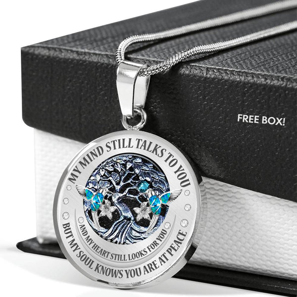 My Mind Still Talks To You Hummingbirds Tree Of Life SP1909075 Luxury Necklace with Back Engraving