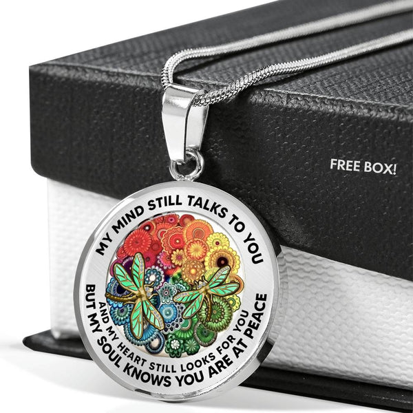 AG2408058 My Mind Still Talks To You Dragonflies Four Seasons Flower Luxury Necklace with Back Engraving