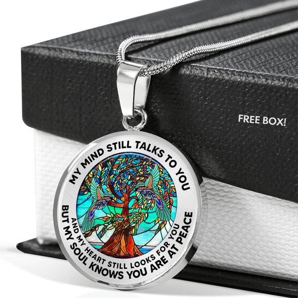 AG2208079 My Mind Still Talks To You Hummingbirds Tree Of Life  Luxury Necklace with Back Engraving