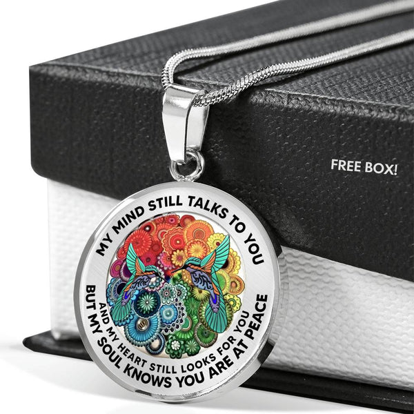 AG2408077 My Mind Still Talks To You Hummingbirds Four Seasons Flower Luxury Necklace with Back Engraving