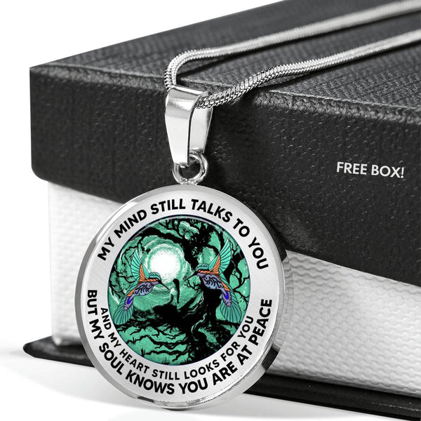 AG2208075 My Mind Still Talks To You Hummingbirds Tree Of Life Meditation Luxury Necklace with Back Engraving