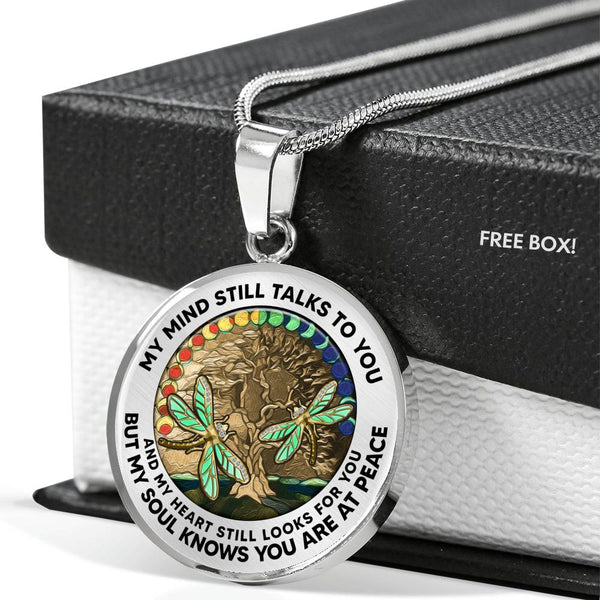 AG2208072 My Mind Still Talks To You Dragonflies Tree Of Life Luxury Necklace with Back Engraving