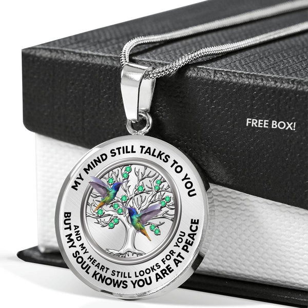 JL2307005 My Mind Hummingbird New Family Tree Of Life Luxury Necklace with Back Engraving