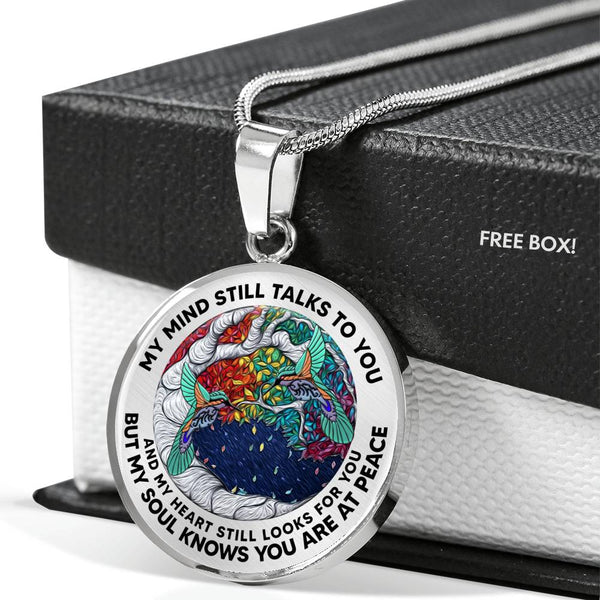 AG2008060 My Mind Still Talks To You Hummingbirds Tree Of Life  Luxury Necklace with Back Engraving