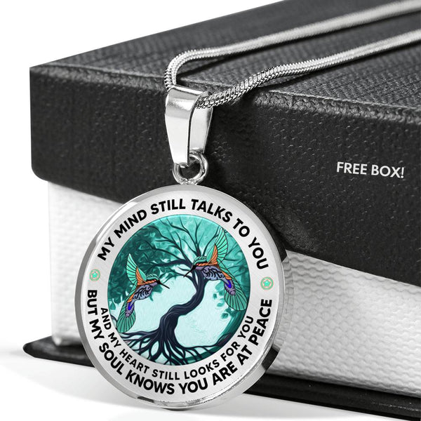 AG1508035 My Mind Still Talks To You Hummingbirds Tree Of Life  Luxury Necklace with Back Engraving