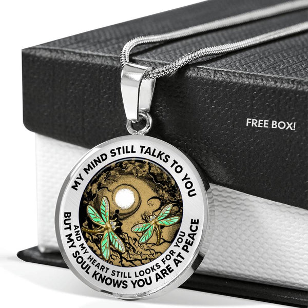 AG2208065 My Mind Still Talks To You Dragonflies Tree Of Life Meditation Luxury Necklace with Back Engraving