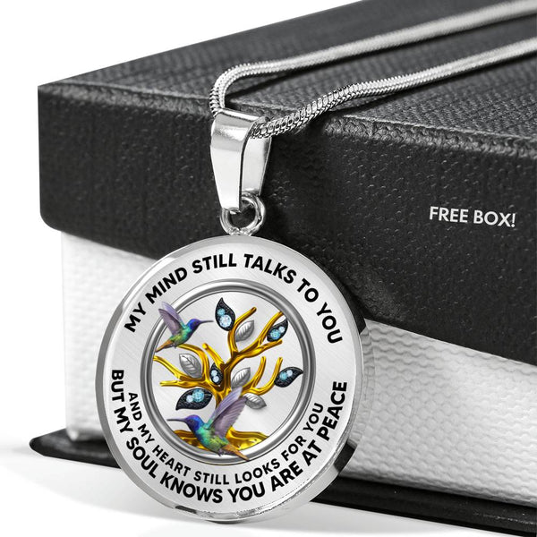 JL2207008 My Mind Hummingbird Gold Diamond Tree Of Life  Luxury Necklace with Back Engraving