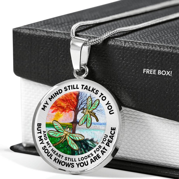 AG2008053 My Mind Still Talks To You Dragonflies Four Seasons Tree Of Life  Luxury Necklace with Back Engraving