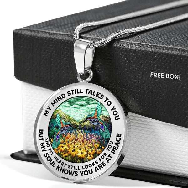 AG2508069 My Mind Still Talks To You Hummingbirds Flower Luxury Necklace with Back Engraving