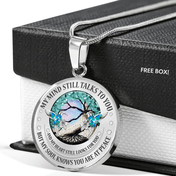 My Mind Still Talks To You Hummignbirds Moon Tree Of Life SP2209022 Luxury Necklace with Back Engraving