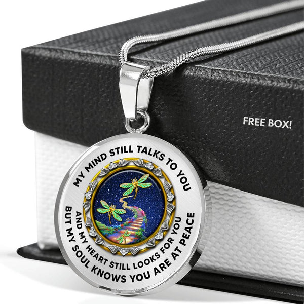 JL1407012 My Mind Still Talks To You Yellow Dragonflies Stairway To Heaven Luxury Necklace with Back Engraving