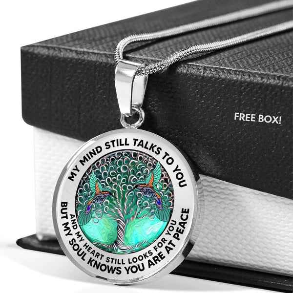 AG2208083 My Mind Still Talks To You Hummingbirds Tree Of Life Luxury Necklace with Back Engraving