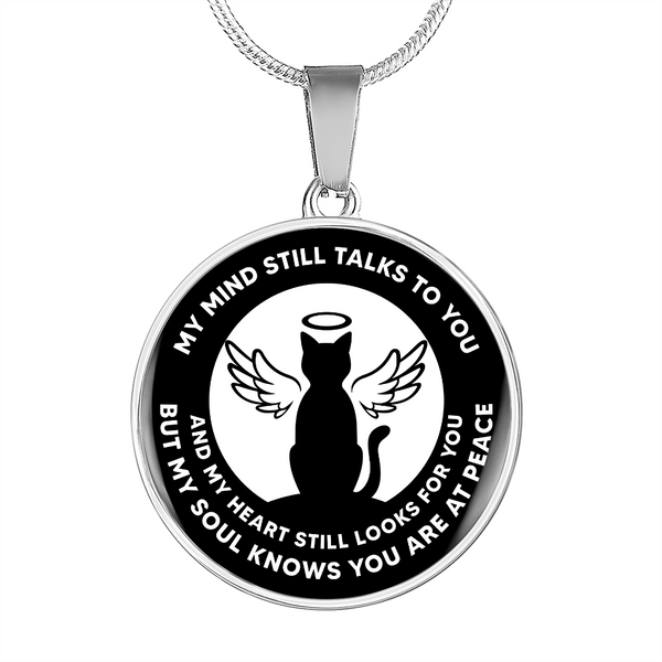 My Mind Still Talks To You Black Cat CNLVBC0005 Memorial Necklace