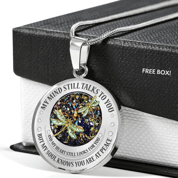 My Mind Still Talks To You Dragonflies Titan Tree Of Life SP1909059 Luxury Necklace with Back Engraving