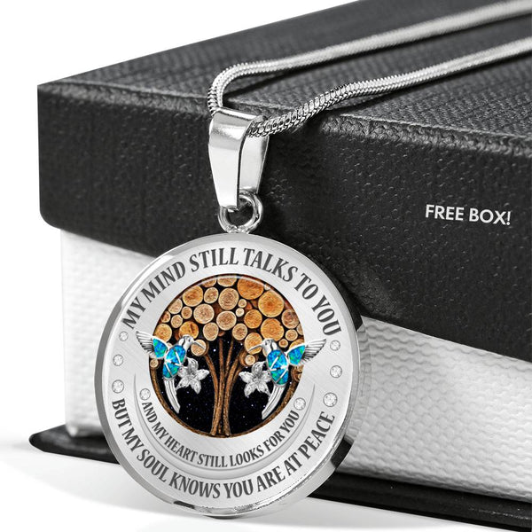 My Mind Still Talks To You Hummingbirds Wood Tree Of Life SP1909076 Luxury Necklace with Back Engraving