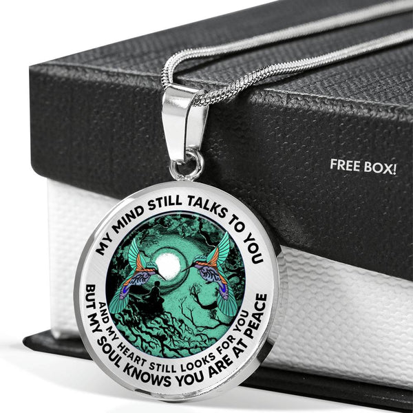 AG2208084 My Mind Still Talks To You Hummingbirds Tree Of Life Meditation Luxury Necklace with Back Engraving