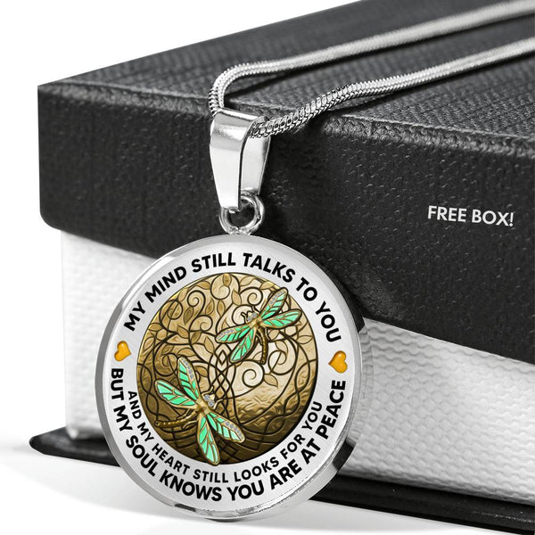 AG1308053 My Mind Still Talks To You Dragonflies Tree Of Life  Luxury Necklace with Back Engraving