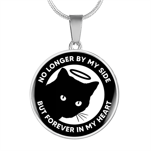 No Longer By My Side Black Cat Angel CNLVBC0016 Memorial Necklace