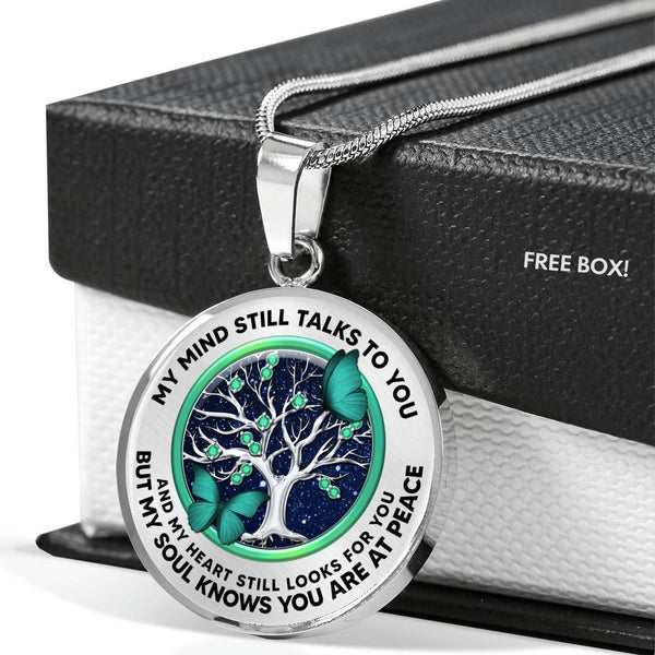 JL2307030 My Mind Turquoise Butterflies New Family Tree Of Life And Galaxy Luxury Necklace with Back Engraving