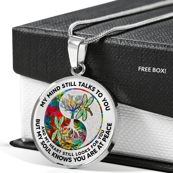 AG2108046 My Mind Still Talks To You Dragonflies Yin Yang Tree Of Life  Luxury Necklace with Back Engraving