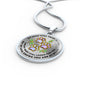 JL1707024 My Mind Still Talks To You Golden Dragonflies Golden Colorful Paws Luxury Necklace with Back Engraving
