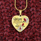 To My Beautiful Stepdaughter Heart Necklace Birthday Gift, Christmas Gift From Stepfather