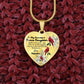 To My Beautiful Bonus Daughter Heart Necklace Birthday Gift, Christmas Gift From Stepfather